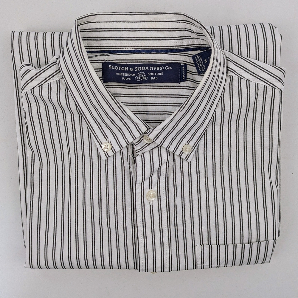 Scotch & Soda Regular Fit Button Down Collar LS Shirt